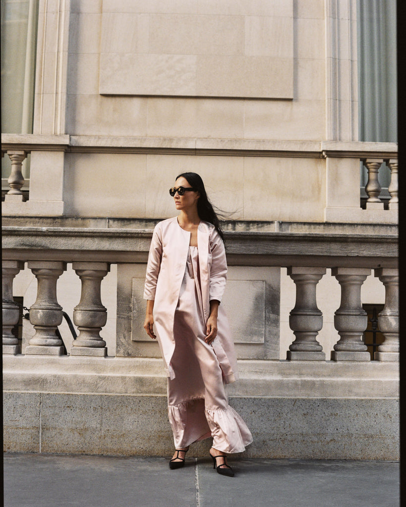 Duchess Satin Bubble Dress Rose Room Duchess Satin Bubble Dress Rose Room