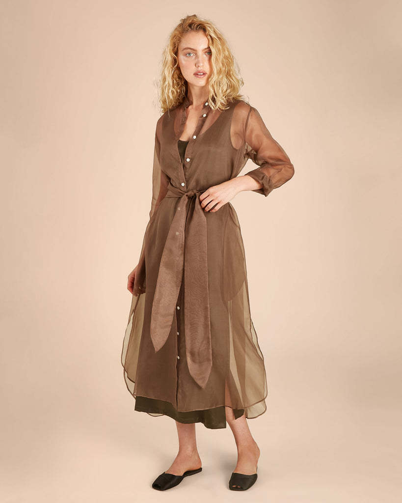 organza shirt dress Blue Wallis Textured Organza Midi Shirt Dress