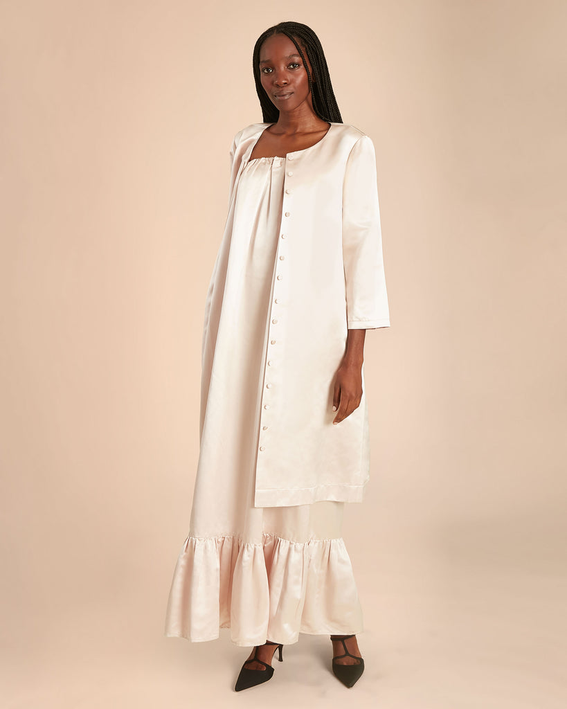 Duchess Satin Bubble Dress Rose Room Duchess Satin Bubble Dress Rose Room