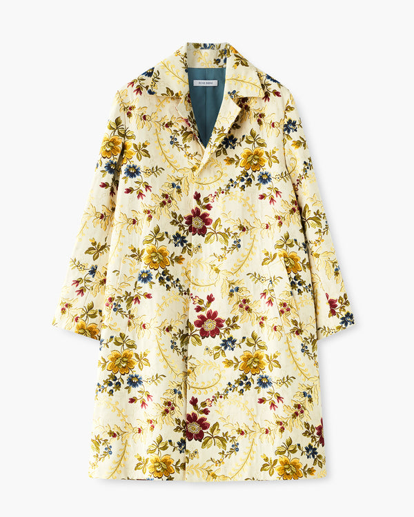 Ivory and gold jacquard