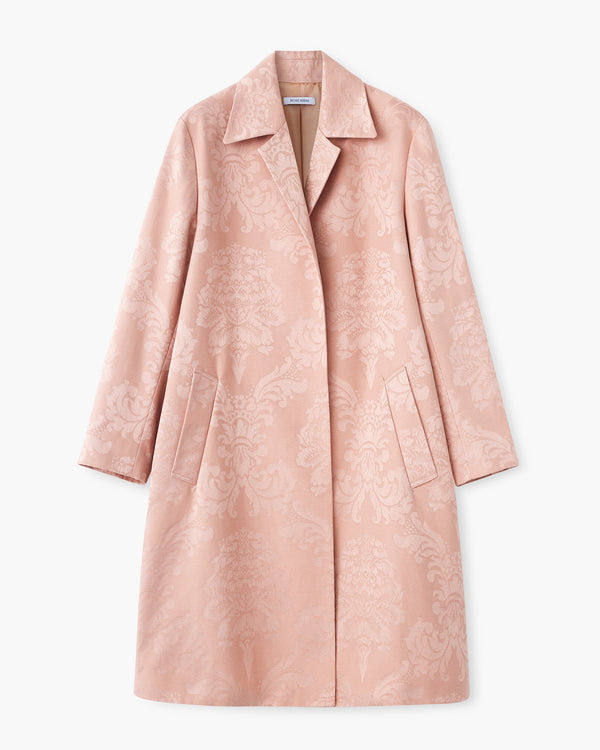 Blush pink cotton silk jacquard
