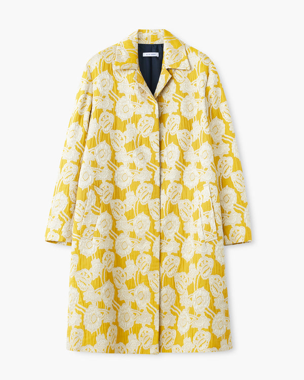 yellow silver jacquard
