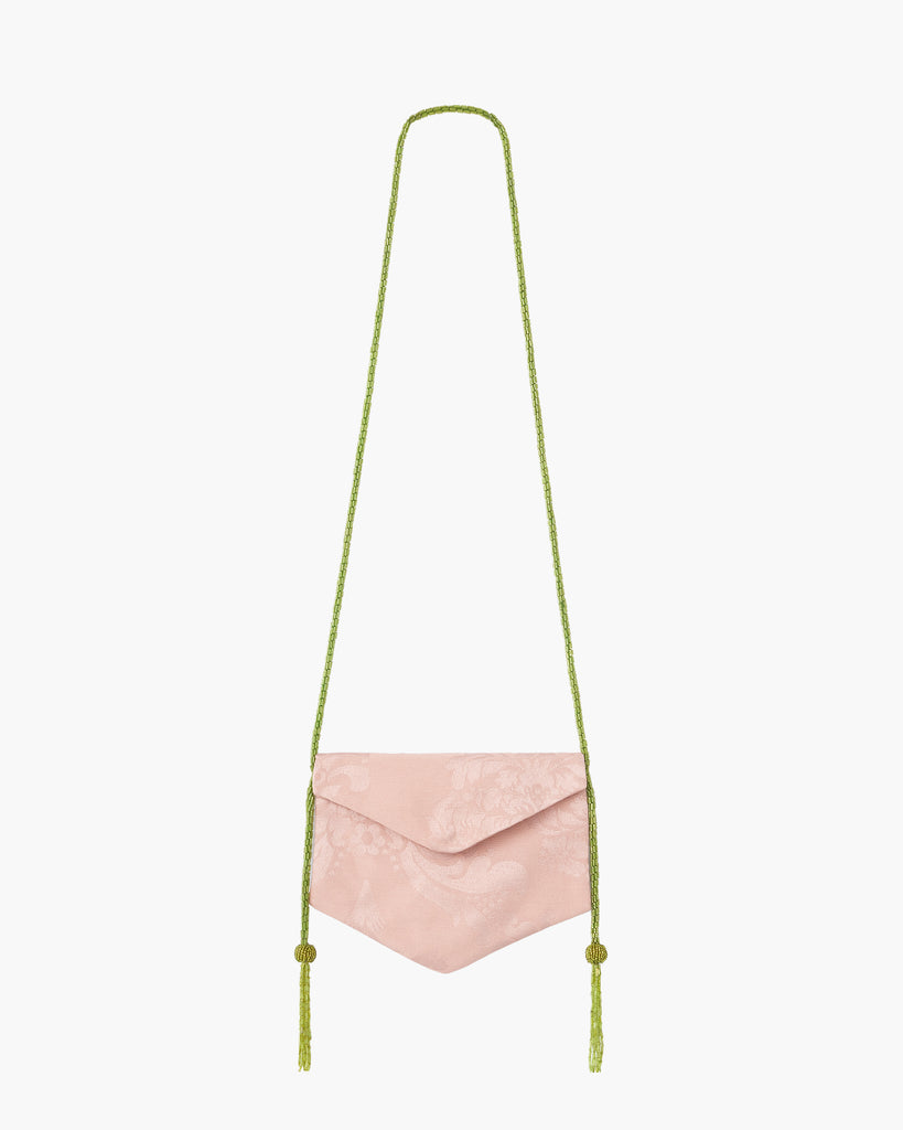 blush pink silk cotton jacquard