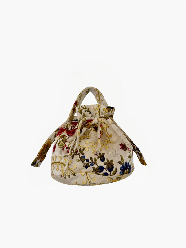 Ivory and Gold Jacquard